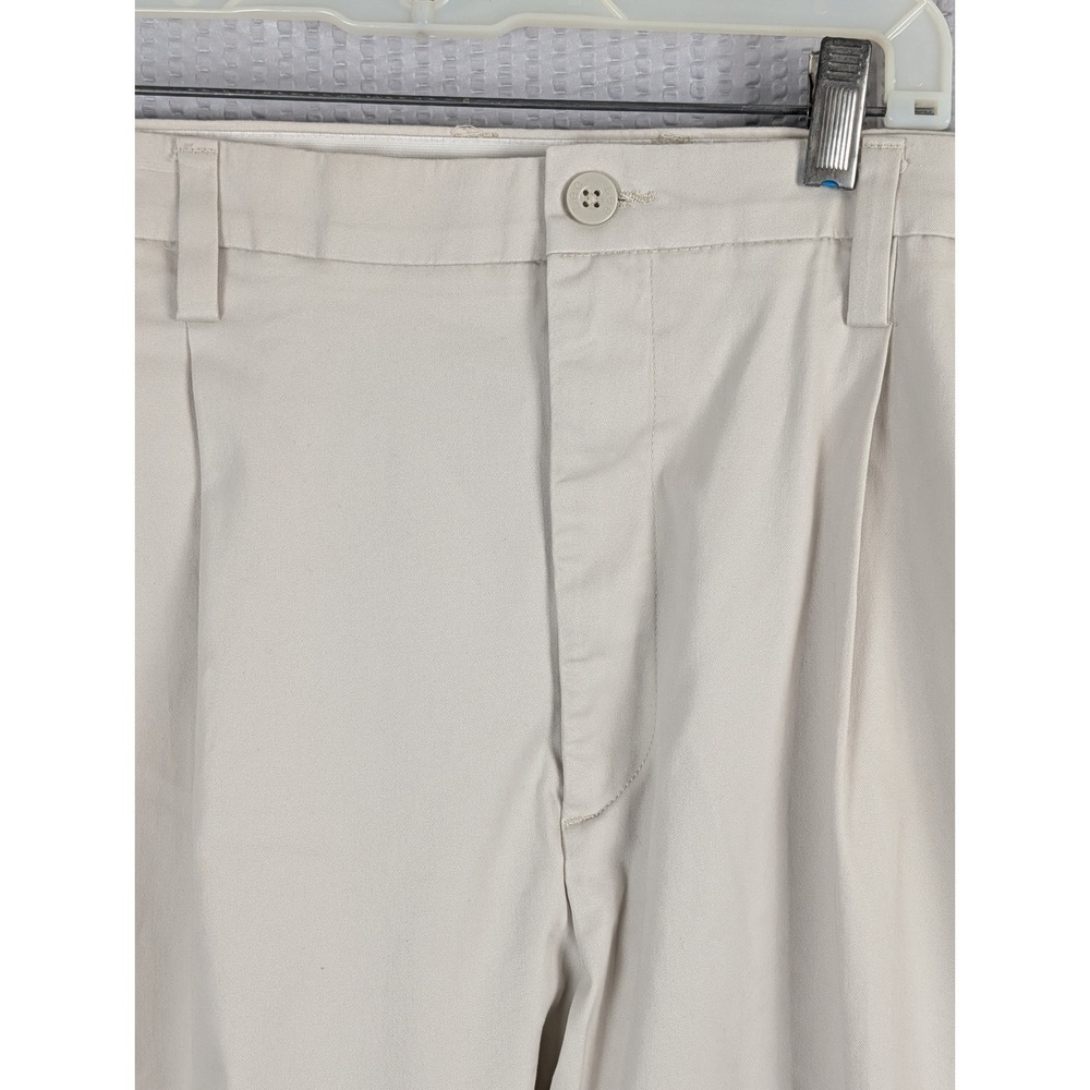 Lee Mens Motion Comfort Khaki Pleated Pants 46x32 Big & Tall Beige NWT 2014639 - Picture 4 of 15